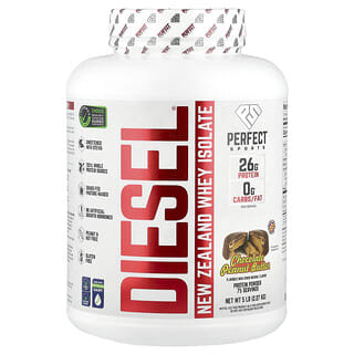 PERFECT Sports, Diesel®, Aislado de suero de leche de Nueva Zelanda, Chocolate y mantequilla de maní, 2,27 kg (5 lb)