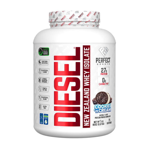 Diesel, New Zealand Whey Isolate, Cookies 'n Cream, 5 lbs (2.27 kg)