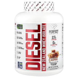 PERFECT Sports, Diesel®, Aislado de suero de leche de Nueva Zelanda, Caramelo salado, 2,27 kg (5 lb)