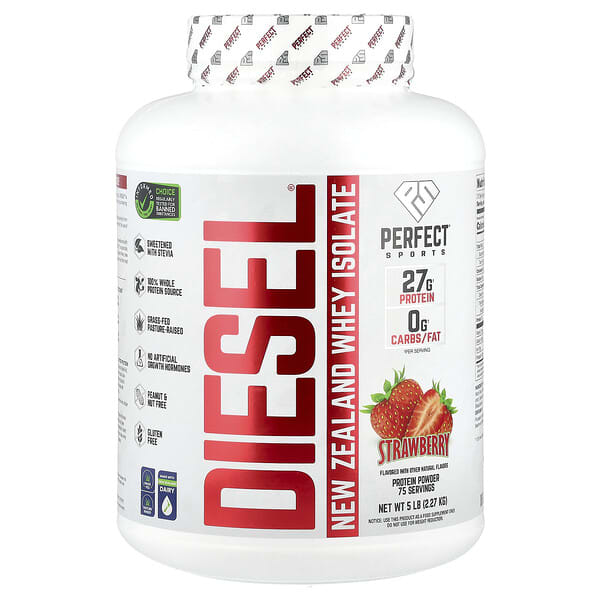 Diesel®, New Zealand Whey Isolate, Strawberry, 5 lb (2.27 kg)