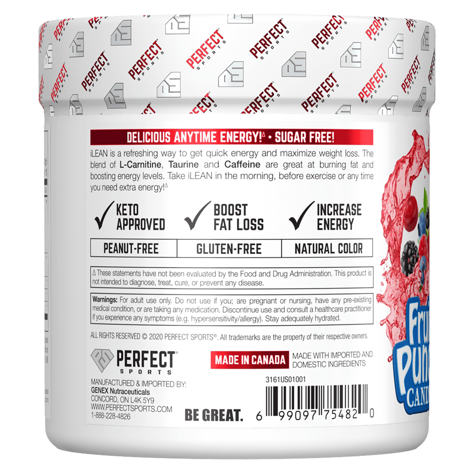 PERFECT Sports, iLean, Fruit Punch Candy, 5.3 oz (150 g)