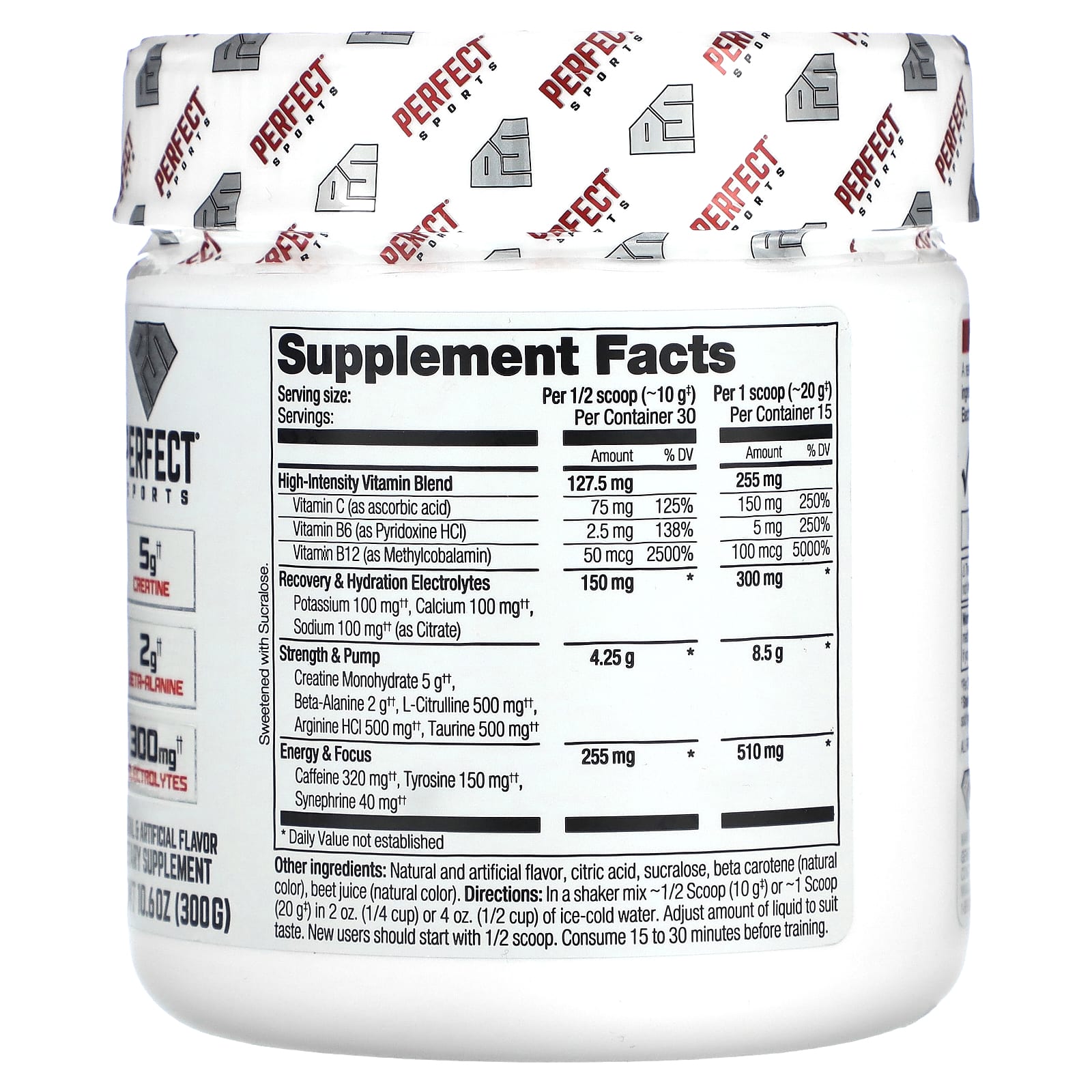 Perfect Sports, iPrep, Advanced PreWorkout, Orange Gummy Bears, 10.6