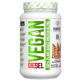 PERFECT Sports, Vegan Diesel, 100% Plant-Based Protein Blend, Chocolate Ice Cream, 1.5 lb  (700 g)