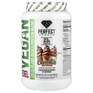 PERFECT Sports, Vegánsky Diesel, 100 % rastlinná proteínová zmes, čokoládová zmrzlina, 700 g