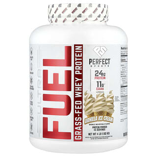 PERFECT Sports, Ultra Fuel, Grass-Fed Whey Protein, Vanilla Ice Cream, 4 lb (1.82 kg)