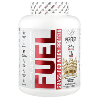 PERFECT Sports, Ultra Fuel, Protein Whey dari Grass-Fed, Es Krim Vanila, 1,82 kg (4 pon)