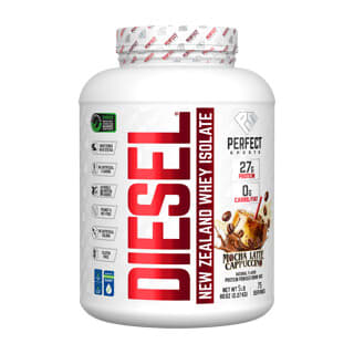 PERFECT Sports, Diesel, New Zealand Whey Isolate, Mocha Latte Cappuccino, 5 lbs (2.27 kg)