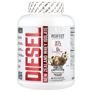 PERFECT Sports, Diesel, New Zealand Whey Isolate, Mocha Latte Cappuccino, 5 lbs (2.27 kg)