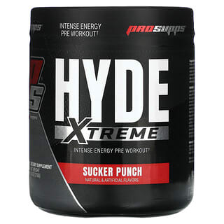 ProSupps, Hyde Xtreme, Preentrenamiento con energía intensa, Ponche con ventosa, 210 g (7,4 oz)
