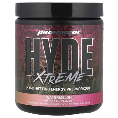 ProSupps, Hyde Xtreme®, Premium Energy Pre-Workout, Watermelon Flavor, 7.4 oz (210 g)