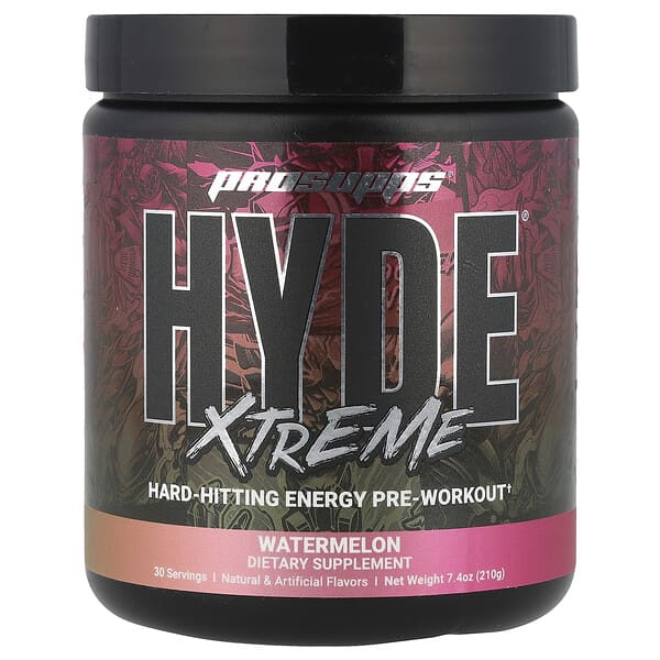 Hyde Xtreme®, Hard-Hitting Energy Pre Workout, Watermelon, 7.4 oz (210 g)
