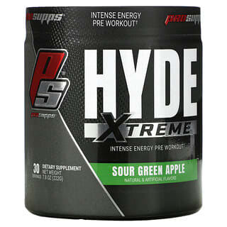 ProSupps, Hyde, Xtreme, Preentrenamiento con energía intensa, Manzana verde ácida, 222 g (7,8 oz)