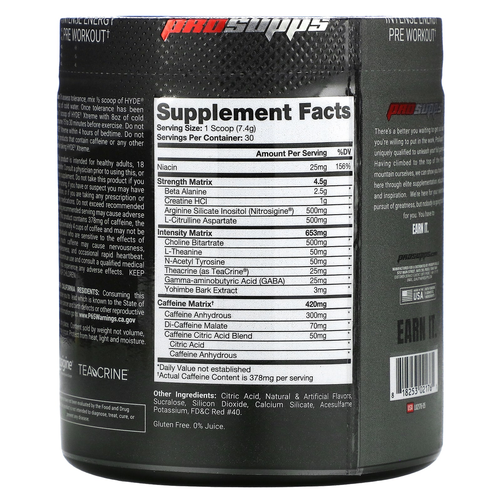 ProSupps, Hyde, Xtreme, Intense Pre Workout, Cherry Popsicle, 7.8 oz