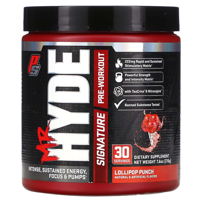 ProSupps Mr. HYDE Intense Energy Pre-Workout Drink, Fruit Punch