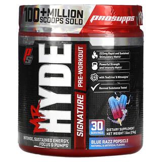 ProSupps, Mr. Hyde, Signature Pre Workout, Blue Razz Popsicle, 216 g (7,6 oz.)