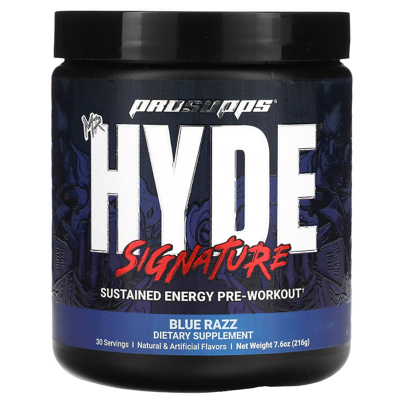 Mr. Hyde Signature Sustained Energy Pre Workout Blue Razz 216 g 7 6 oz