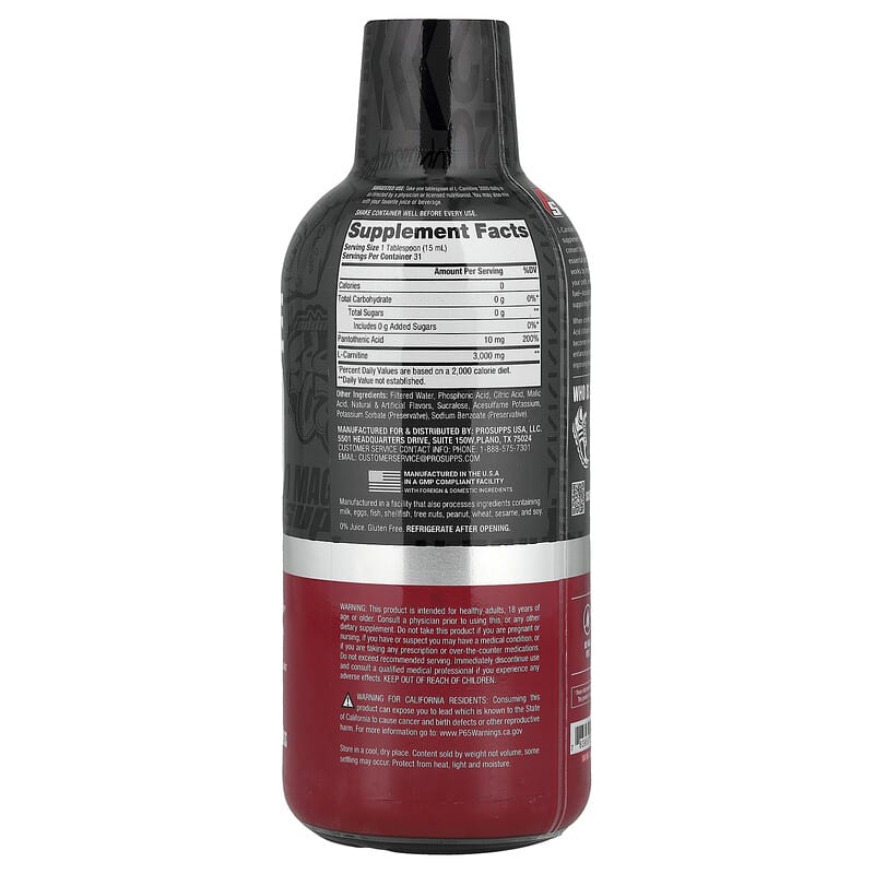 L-Carnitine 3000 Liquid Shots, Berry, 16 fl oz (473 ml)