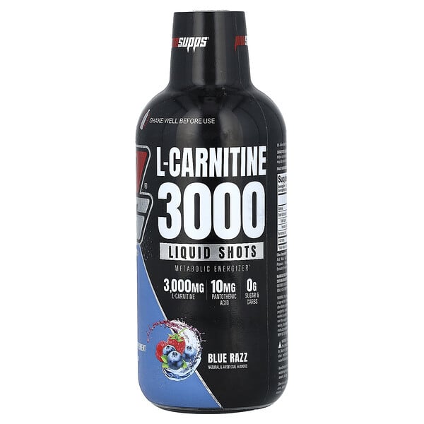 ProSupps L-Carnitine 3000 Liquid Shots, Blue Razz, 16 fl oz (473 ml)