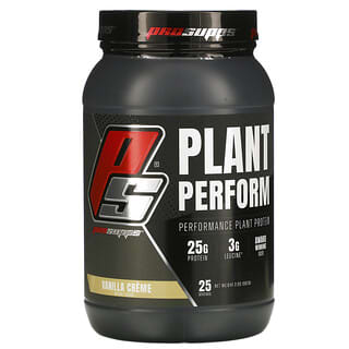 ProSupps, Plant Perform, Proteína vegetal de alto rendimiento, Crema de vainilla, 907 g (2 lb)