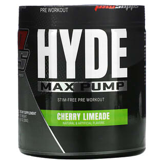 ProSupps, Hyde Max Pump, Preentrenamiento sin estimulantes, Limada de cereza, 280 g (9,87 oz)