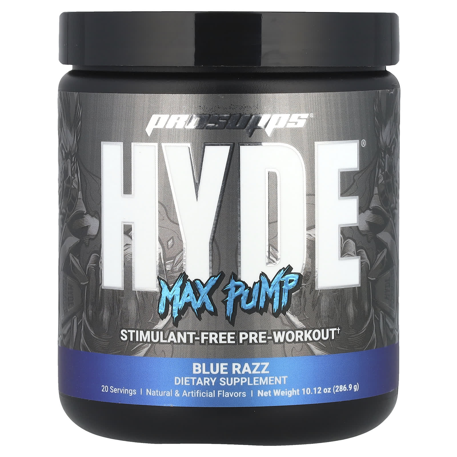 Hyde®, Max Pump, Pre-Workout, Blue Razz, 10.12 oz (286.9 g)
