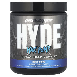 ProSupps, Hyde®, Max Pump, Pre-Workout, Blue Razz, 10.12 oz (286.9 g)