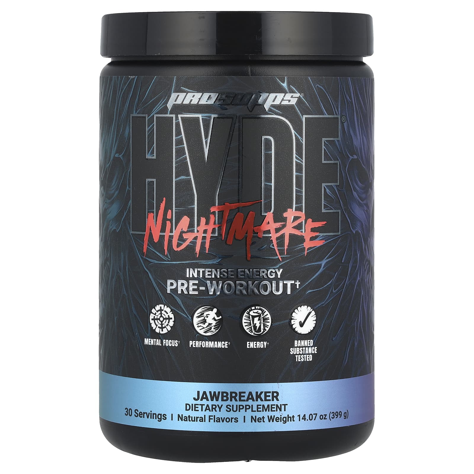 HYDE® Nightmare, Intense Energy Pre-Workout, Jawbreaker HYDE® Nightmare, Intense Energy Pre-Workout, Jawbreaker
