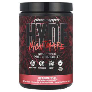 ProSupps, HYDE® Nightmare, Intense Energy Pre-Workout, Albtraum, intensive Energie vor dem Workout, Drachenfrucht, 444 g (15,7 oz.)