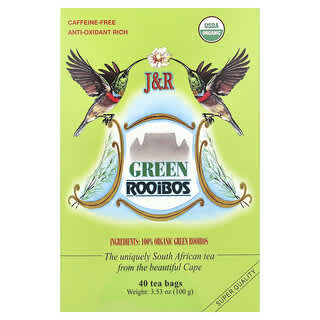 J&R Port Trading, Bio grüner Rooibos, Koffeinfrei, 40 Teebeutel,  3.53 oz (100 g)