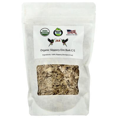 J&R Port Trading, Organic Slippery Elm Bark C/S, 4 oz