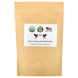 J&R Port Trading, Organic Slippery Elm Bark Powder, 4 oz