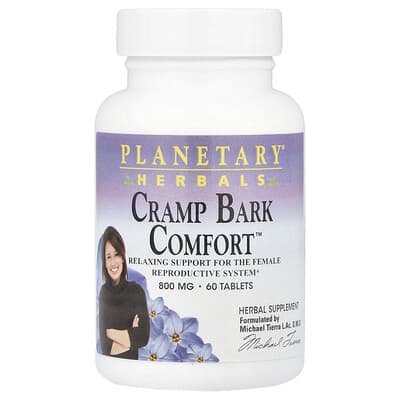 Planetary Herbals, Cramp Bark Comfort™, 60 Tablets (400 mg per tablet)