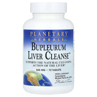 Planetary Herbals, Bupleurum Liver Cleanse ™, 545 мг, 72 таблетки