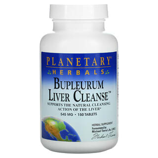 Planetary Herbals, Bupleurum Liver Cleanse, Suplemento herbario, 545 mg, 150 comprimidos