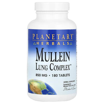 Planetary Herbals, Mullein Lung Support Complex™, 180 Tablets