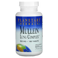 Planetary Herbals, Mullein, Lung Complex, 850 mg, 180 Tablets