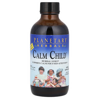 Planetary Herbals, Sirope de Hierbas Calmante para Niños, 4 fl oz (118.28 ml)