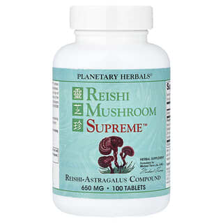 Planetary Herbals, Reishi Mushroom Supreme™, 100 comprimidos