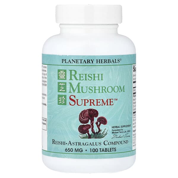 Planetary Herbals Reishi Mushroom Supreme™, 100 Tablets