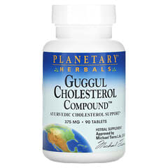 Planetary Herbals, Composé guggul-cholestérol, 375 mg, 90 Comprimés