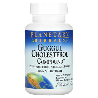 Planetary Herbals, Холестериновые соединения гуггула, 375 мг, 90 таблеток