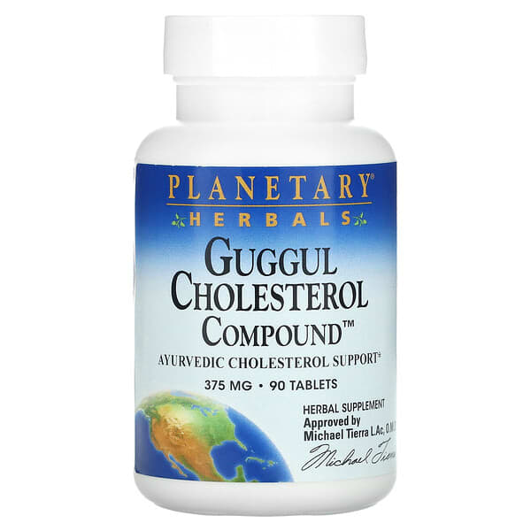 Planetary Herbals, Compuesto de colesterol de Guggul, 375 mg, 90 comprimidos