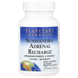 Planetary Herbals, Schisandra Adrenal Recharge™, 60 Comprimidos