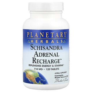 بلانيتاري هربالز‏, Schisandra Adrenal Recharge ™ ، 710 ملجم ، 120 قرصًا