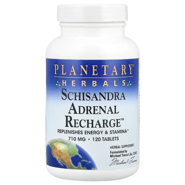 Planetary Herbals Schisandra Adrenal Recharge™, 120 Tablets