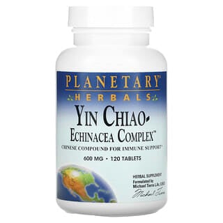 Planetary Herbals, Yin Chiao-Echinacea-Komplex, 600 mg, 120 Tabletten