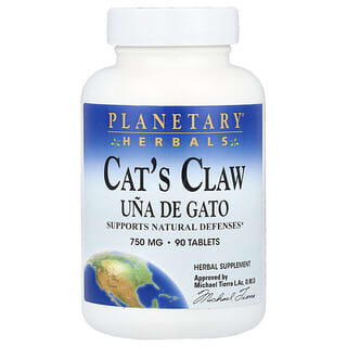 Planetary Herbals, Artiglio di gatto, 750 mg, 90 compresse