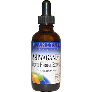 Planetary Herbals, Ashwagandha, Extracto Herbal Líquido, Sabor a Limón, 2 fl oz (59.14 ml)
