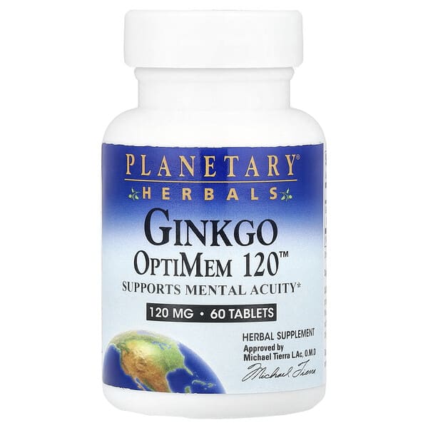 Ginkgo OptiMem 120™, 120 mg, 60 Tablets
