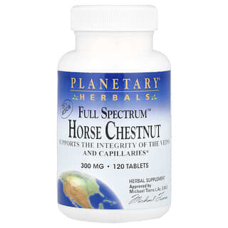 Planetary Herbals, Full Spectrum™ Horse Chestnut, Rosskastanie, 300 mg, 120 Tabletten